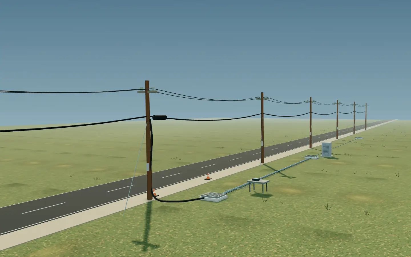 Illustrative fiber corridor — opening frame